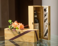 SCATOLA IN LEGNO PER VINO CON
