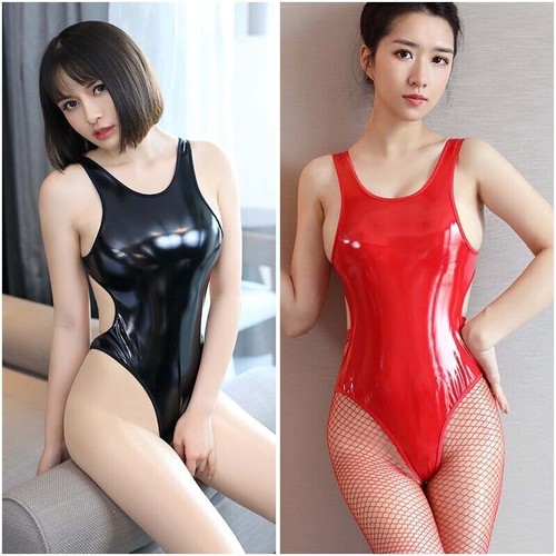 Body donna pvc pelle lucido - pelle,