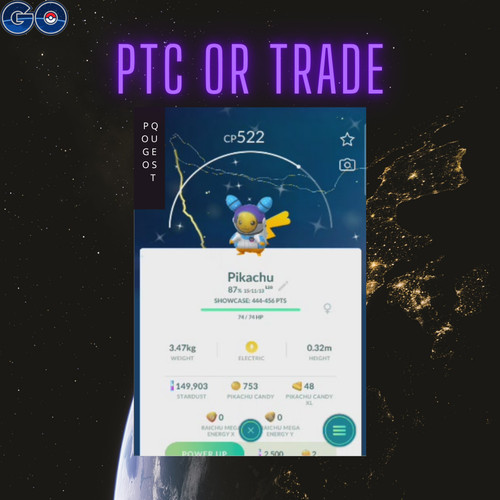 Pokémon pikachu lucido - go,