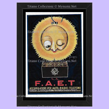 Anni '30  * Pubblicità Originale "F.A.E.T., Accumulatori Per Auto-Radio-Telefoni