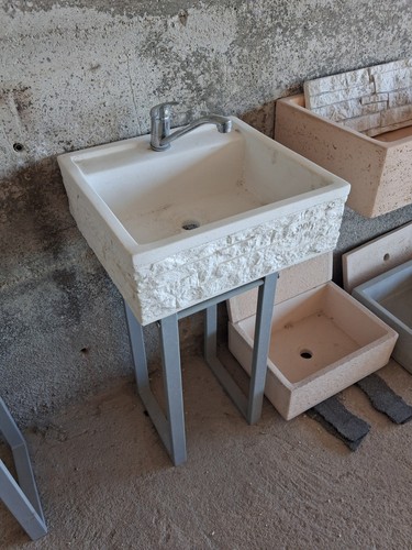 Lavandino pietra bianco - in,
