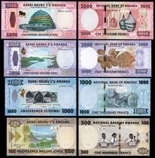 Ruanda Set 4 Pezzi UNC, 500