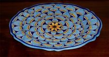 DERUTA CERAMICA ITALIANA GEO PIUME DI PAVONE PIATTO OVALE