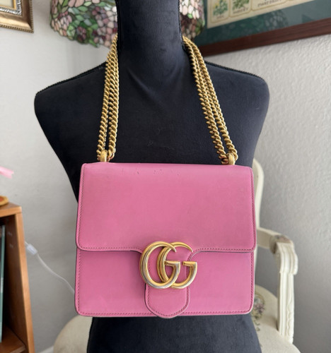 Gucci pink logo flap - gg,