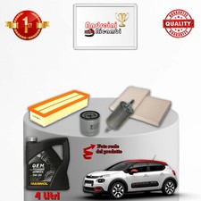 KIT TAGLIANDO 4 FILTRI E OLIO CITROEN C3 III 1.2 VTI 60KW 82CV DAL 2016 ->