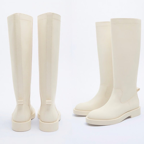 Zara blogger cream boots - zara, 6