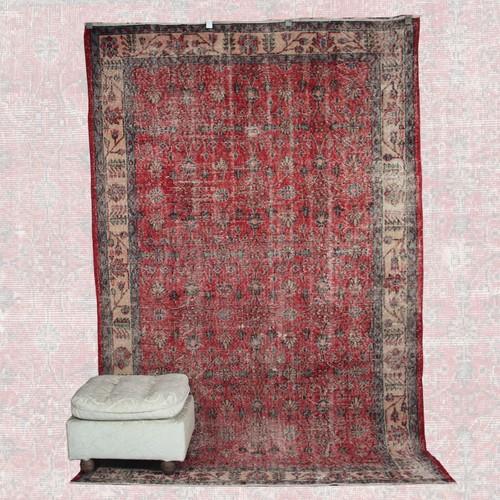 Tappeto oushak rosso - vintage,