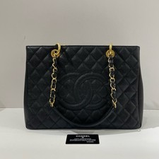 Chanel Black Gold Grained