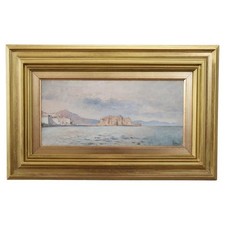 Dipinto olio su tavola veduta
