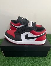 Nike Jordan 1 Low Bred Toe 2021 nero rosso taglia UK9