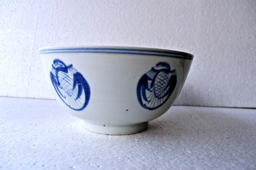 Antico cinese bianco - bianco, blu