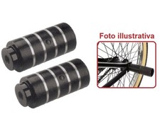 COPPIA Pedane PEG Bici BMX in Alluminio con Foro Grande Filetto da 14mm NERE