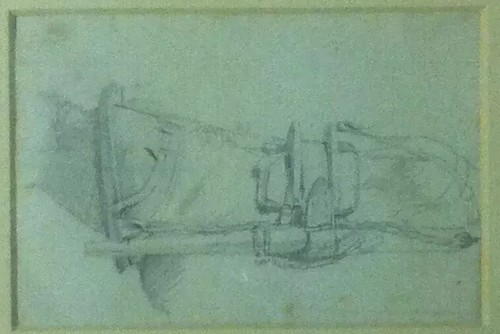 Antico disegno cornice in - ,
