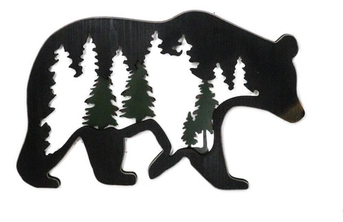Orso nero rustico con - , pino