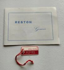 RESTON BLANCK WATCH GUARANTEE WARRANTY GARANZIA OROLOGIO  +TAG CHRONOGRAPH DIVER