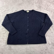 Cardigan LL Bean donna XL blu