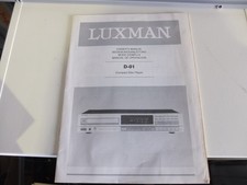 Luxman D 01 Manuale di