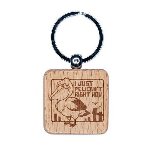 Portachiavi quadrato legno - portachiavi,