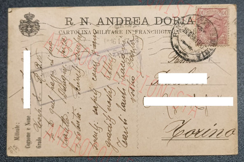 Cartolina postale regia nave - cartolina,