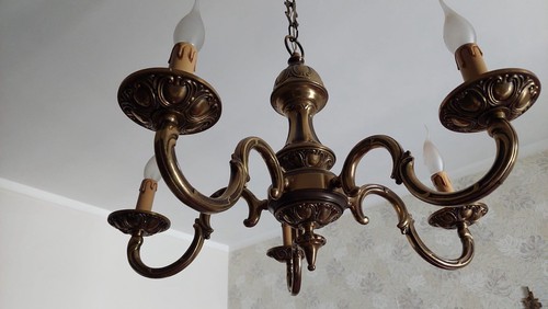 Lampadario vintage ottone - ottone,