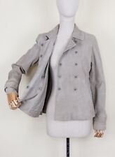 Giacca scamosciata pelle - spolverino Max & Co - grigio caldo beige vintage