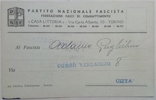 CARTOLINA PARTITO NAZIONALE
