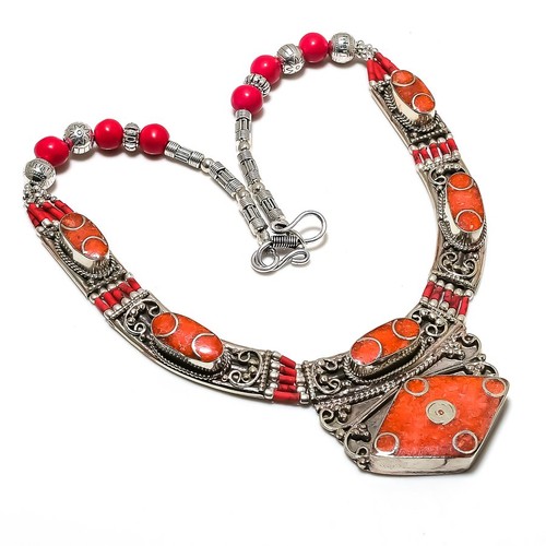 Collana turchese corallo rosso