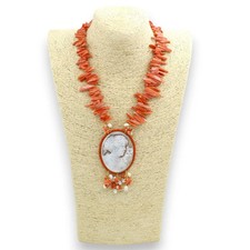 Collana di Corallo Rosa L 70