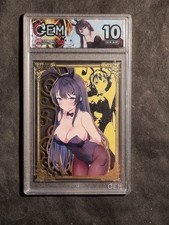 MAI SAKURAJIMA - BUNNY GIRL SENPAI - GOLD METAL CARD - 50 OF 200 -GRADED CARD 10