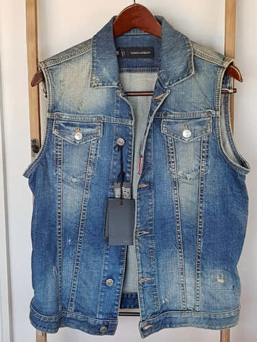 Giacca denim smanicata