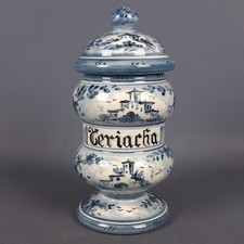 Vaso Maiolica Farmacia Albarello LACA Albissola Antica Savona Teriacha 1960