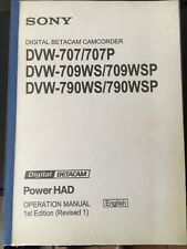 OPERATION MANUAL SONY DIGITAL BETACAM CAMCORDER