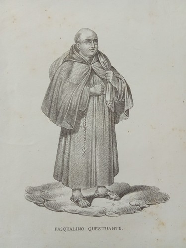 Antica stampa napoli 1850 - antica,