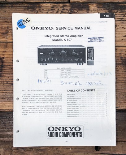 Onkyo 807 amplificatore - onkyo,