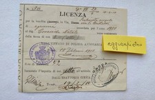San Giacomo  DOCUMENTO LICENZA PER LA VENDITA Di agrumi 10 Febbraio 1910 Trieste
