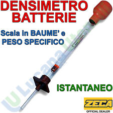 Densimetro in Vetro ZECA per il Controllo Densità degli Elettroliti Batterie 920
