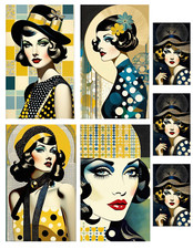 Set adesivi donna - 7,