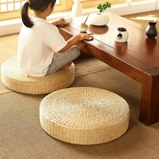 Pouf rotondo in paglia