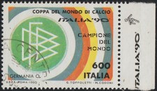 1990 Germania, campione del mondo con simbolo "italia 90" sul margine usato