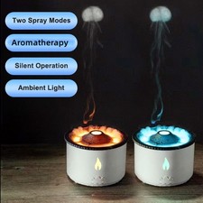 “Ultrasonic Volcano Oil Humidifier Jellyfish Flame Aroma Diffuser Air Spray”