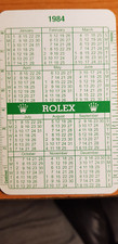 Calendario Rolex 1984/1985