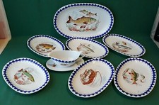 BEL SERVIZIO PIATTI 6 PERSONE DA PESCE 8 PEZZI PORCELLANA SELTMANN WEIDEN. +40
