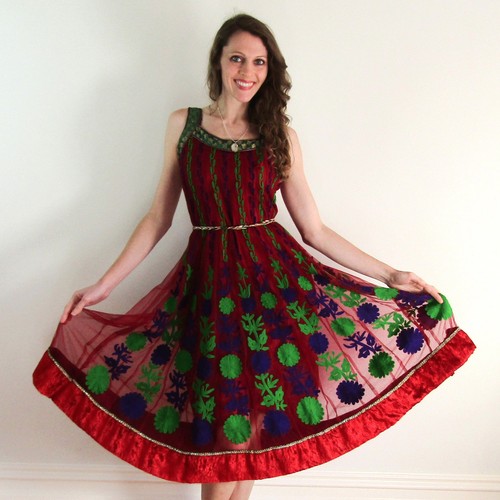 Abito sari vintage - , verde
