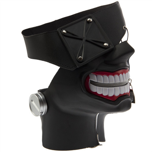 Maschera gomma nera cosplay - di,