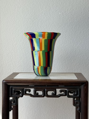 Vaso vetro artistico firmato