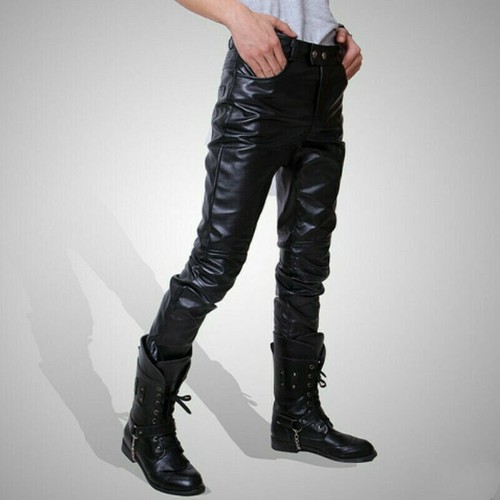 Uomo ecopelle pantaloni - ecopelle,