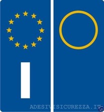 Adesivo vinile targa sigla anno auto etichette europa omologati riflettenti !!