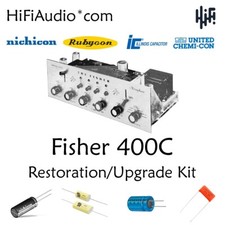 Fisher 400C preamplificatore COMPLETO restauro riparazione aggiornamento kit ricostruzione condensatore fix