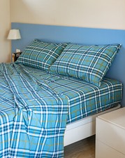 LENZUOLA IN COTONE FLANELLA ANTI PILLING COMPLETO LETTO MADE IN ITALY PIU MISURE