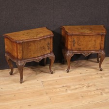 Coppia di comodini vintage due mobili tavolini anni 50' design modernariato